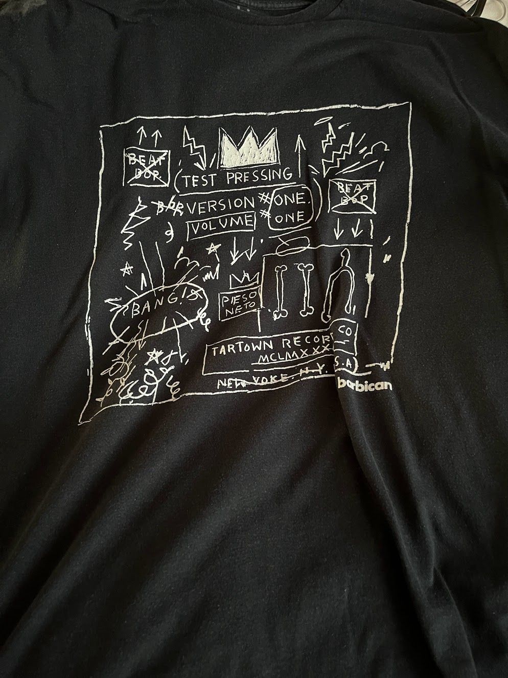 Jean-Michel Basquiat t-shirt from 2017 Barbican exhibition 